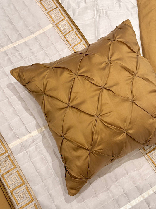 THE GOLD PINTUCKS CUSHION COVER