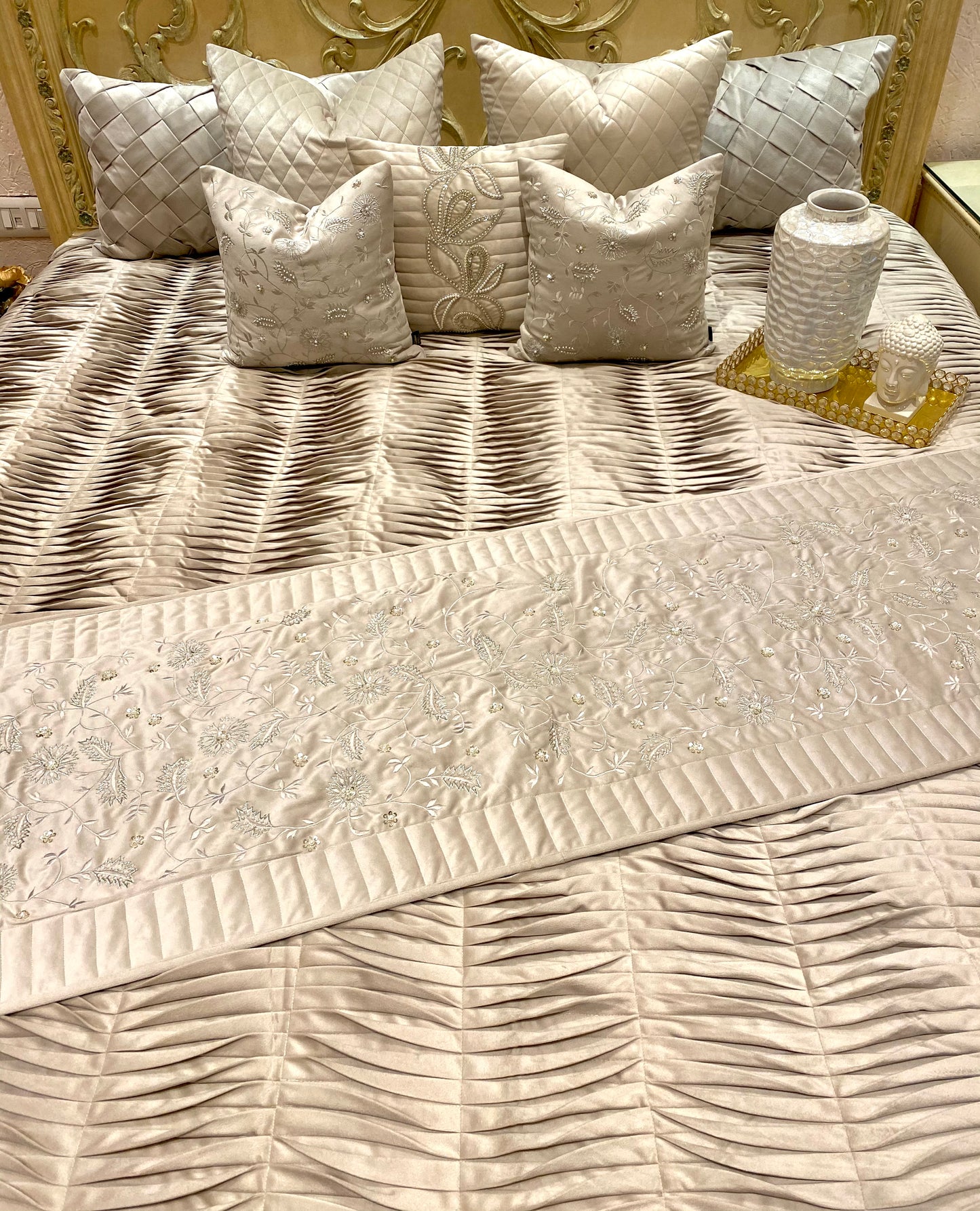 The Iris Pleated Bedding Set