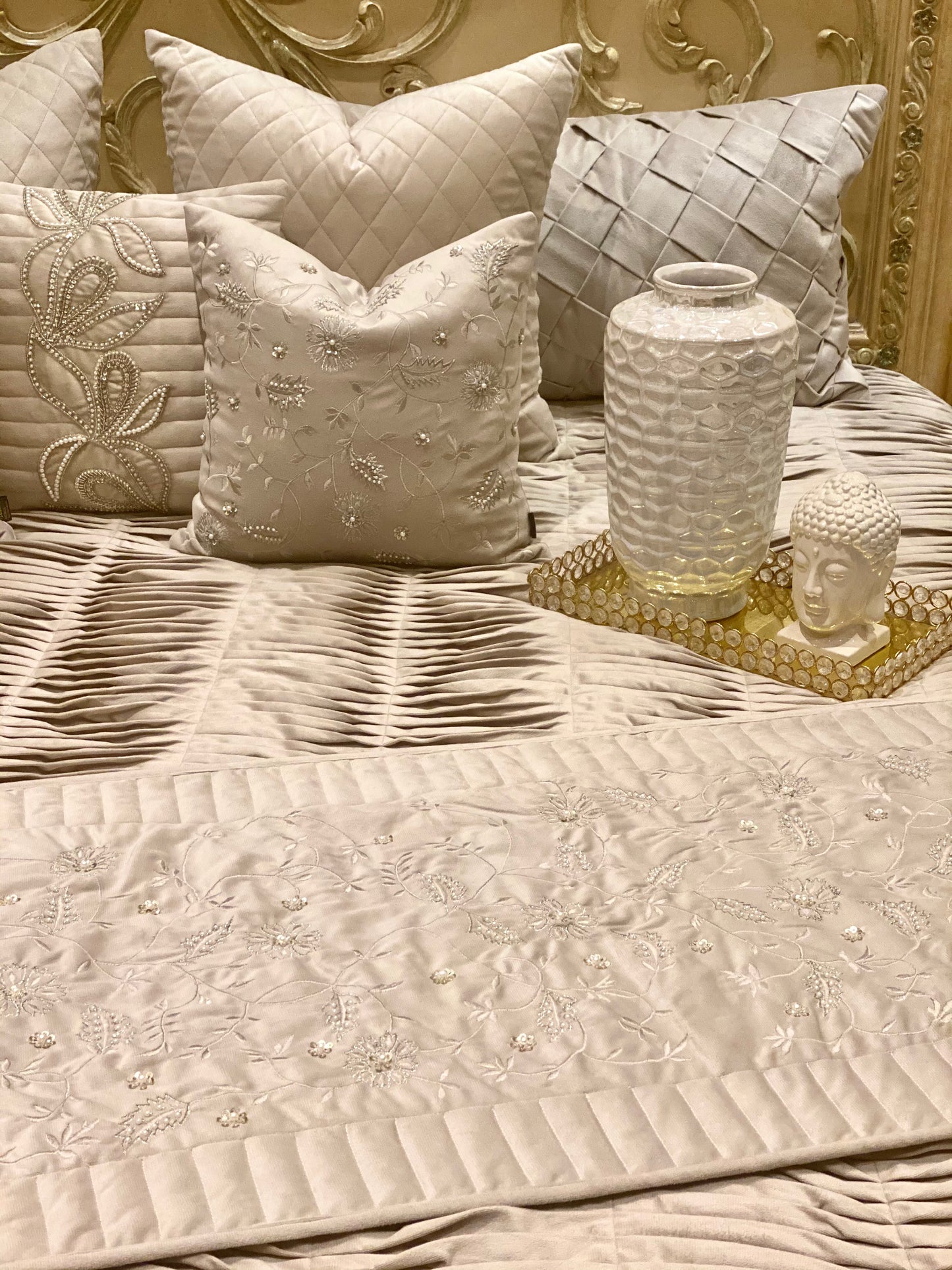 The Iris Pleated Bedding Set