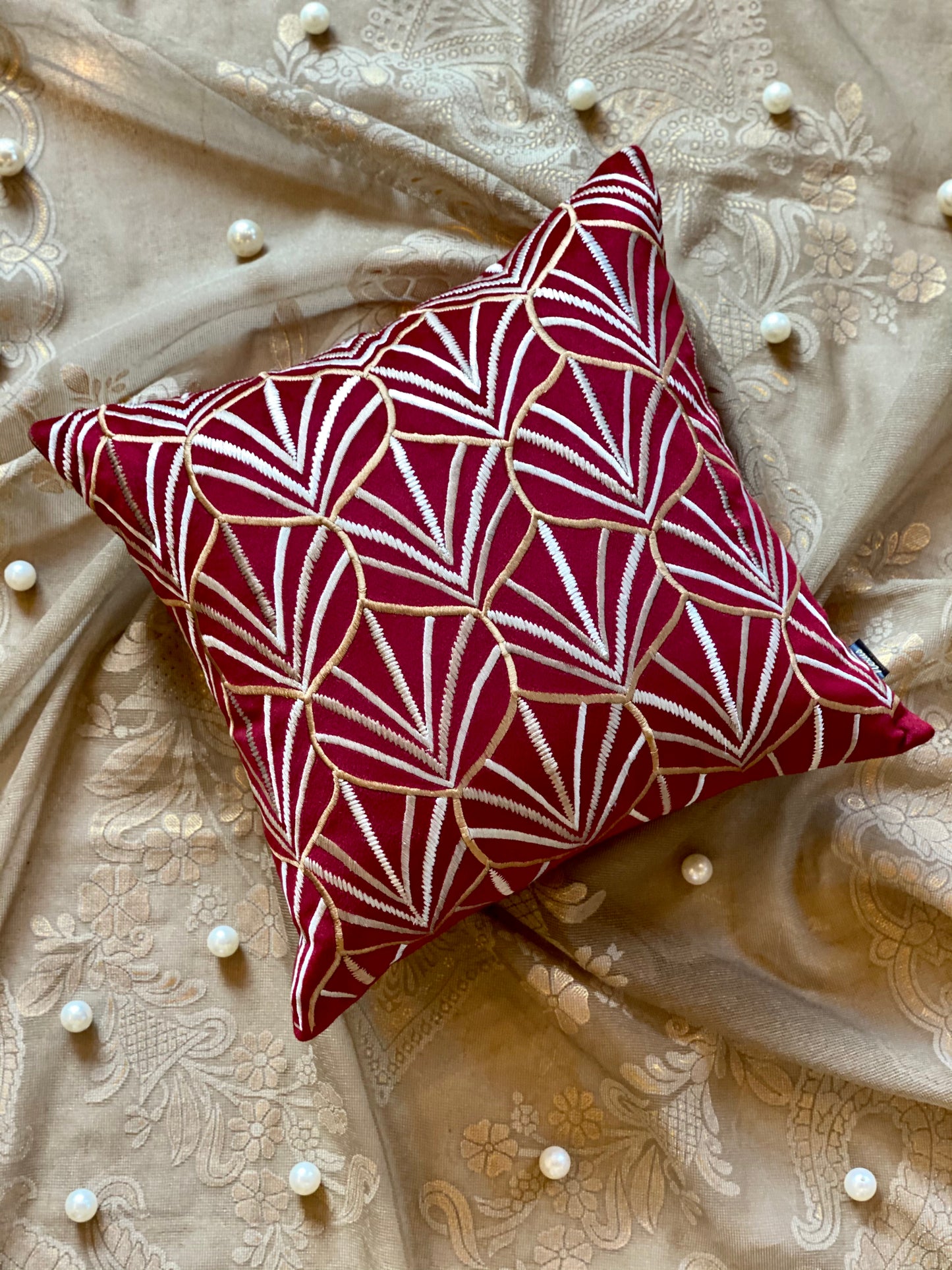 The Maroon Shell Accent Cushion