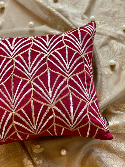 The Maroon Shell Accent Cushion