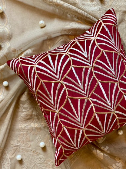 The Maroon Shell Accent Cushion