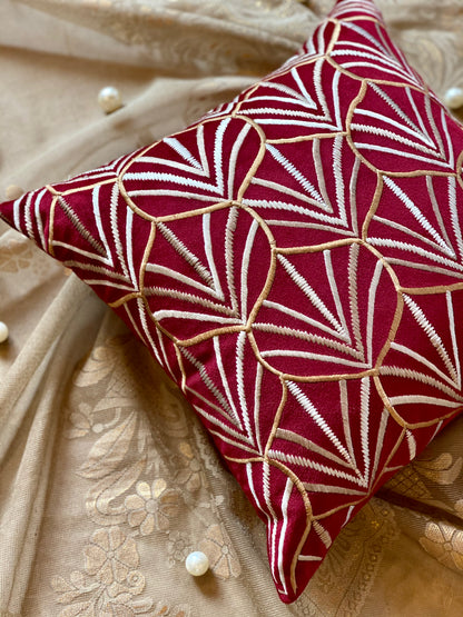 The Maroon Shell Accent Cushion