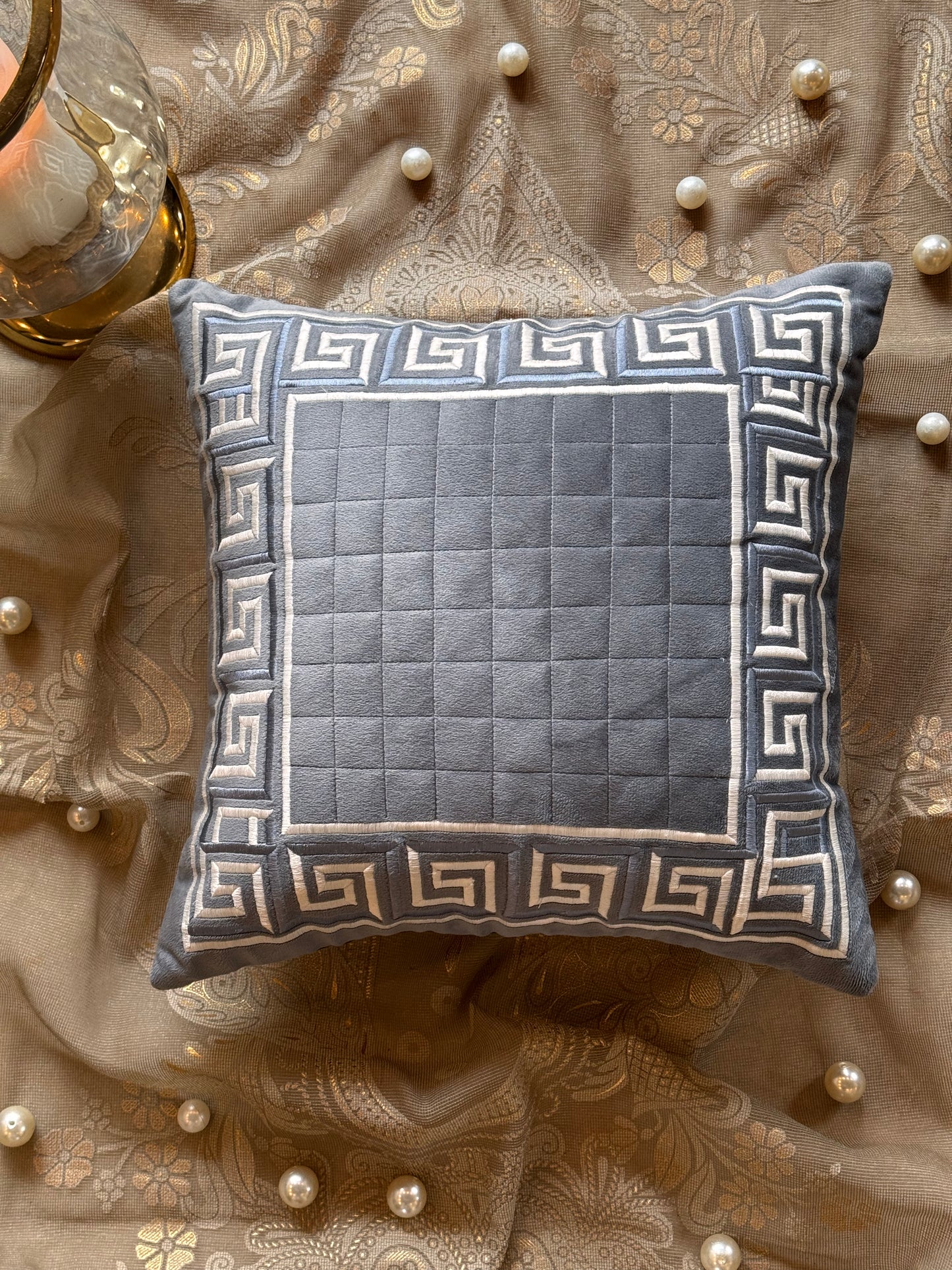 THE GREY MEDUSA CUSHION COVER