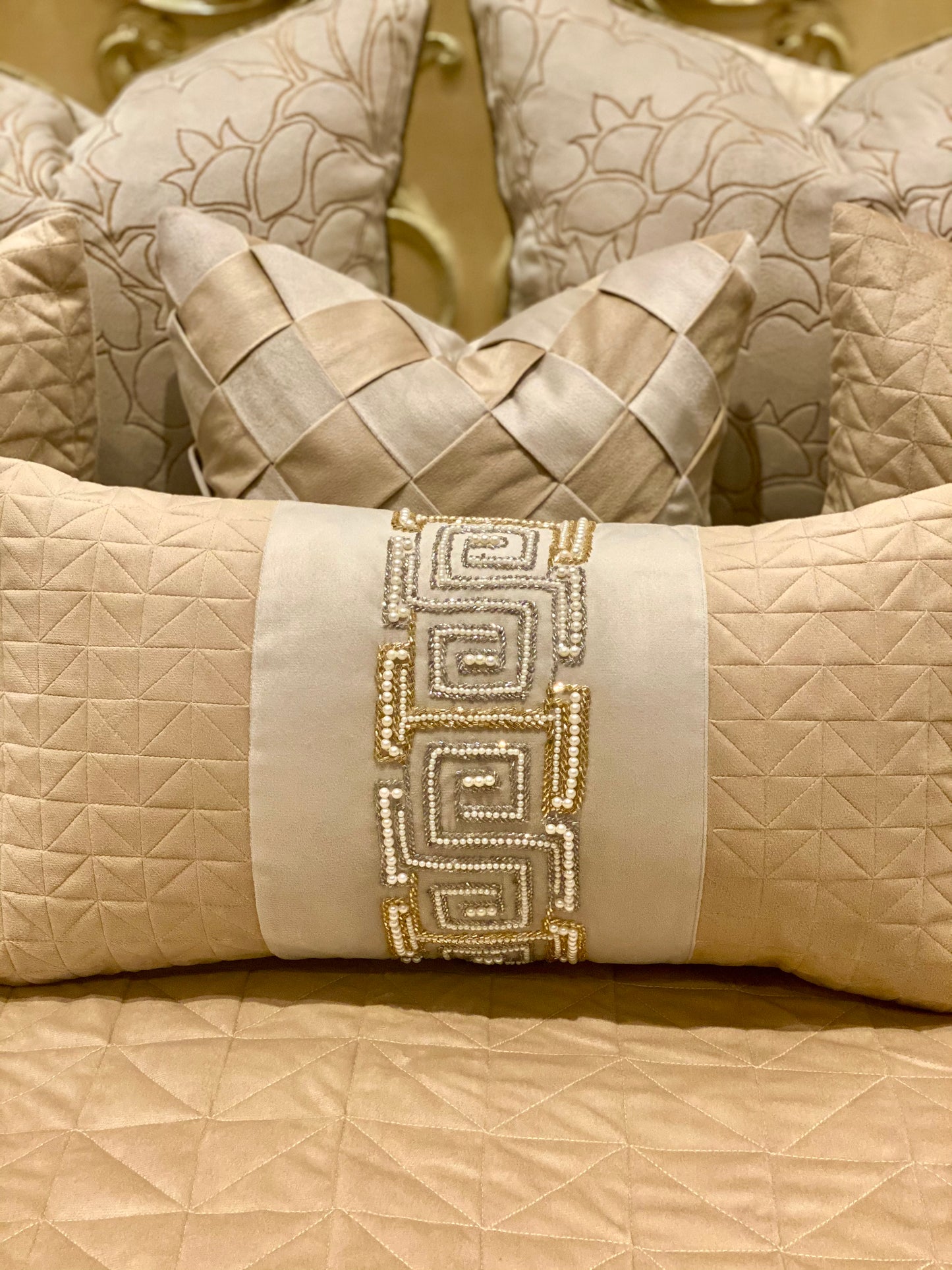 The Beige Flynn Bedding Set