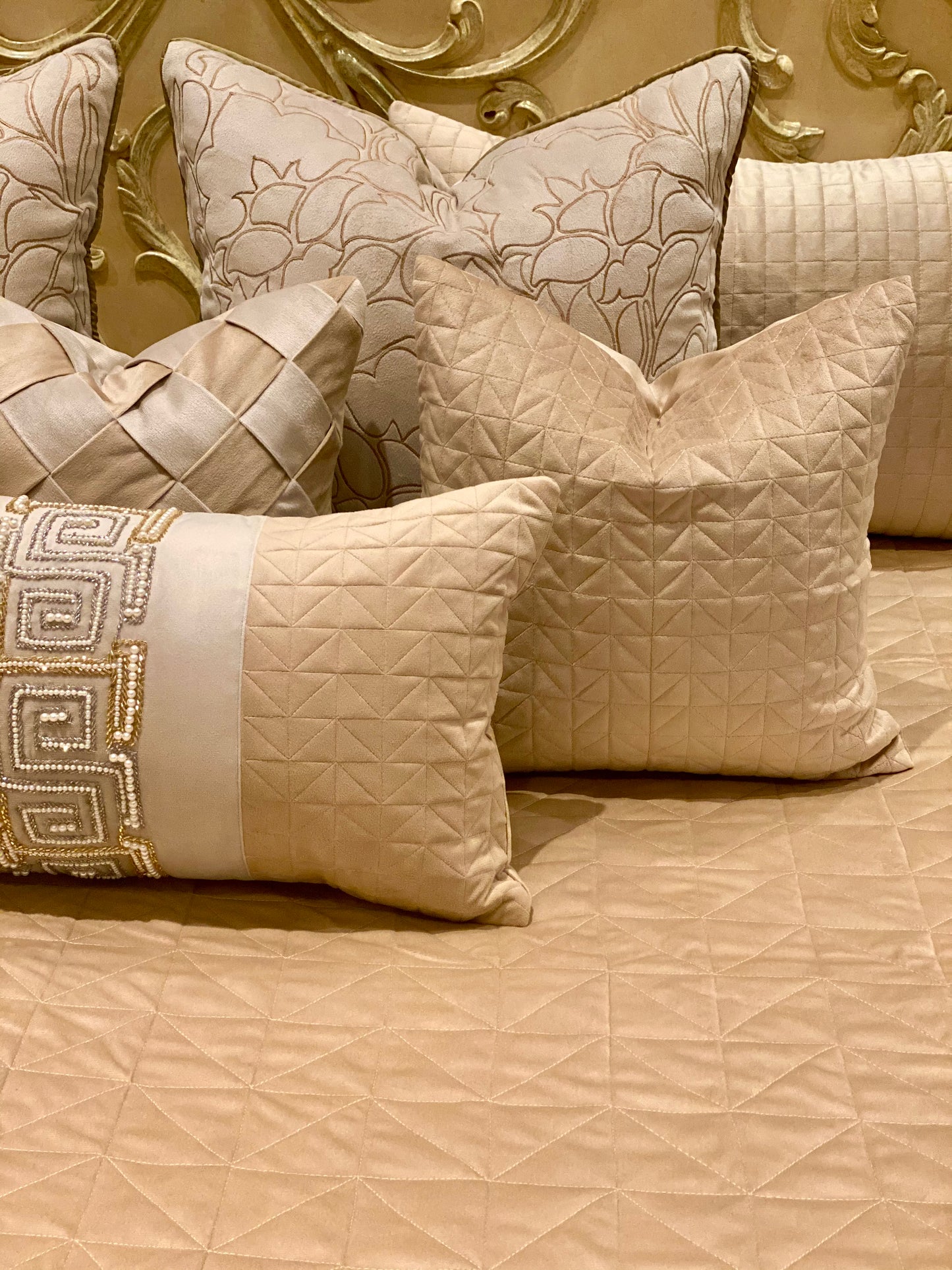 The Beige Flynn Bedding Set