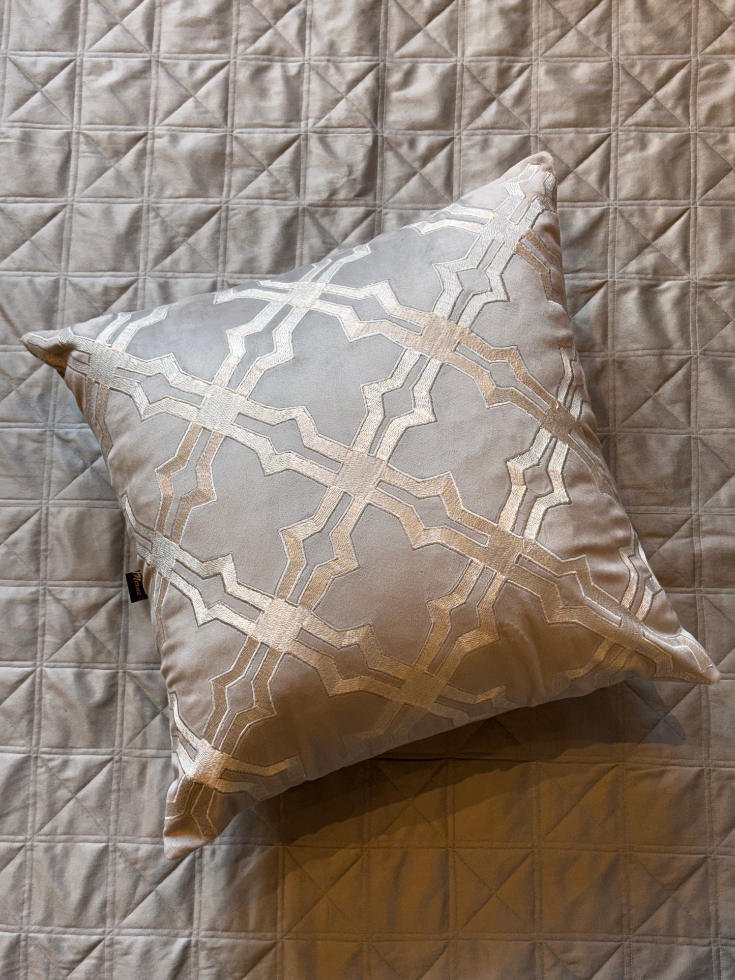 THE GREY MERKABA CUSHION COVER