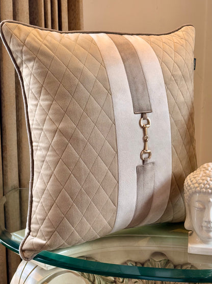 THE BEIGE BUCKLE CUSHION COVER