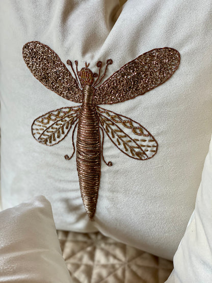 THE OFF-WHITE DRAGONFLY CUSHION COVER