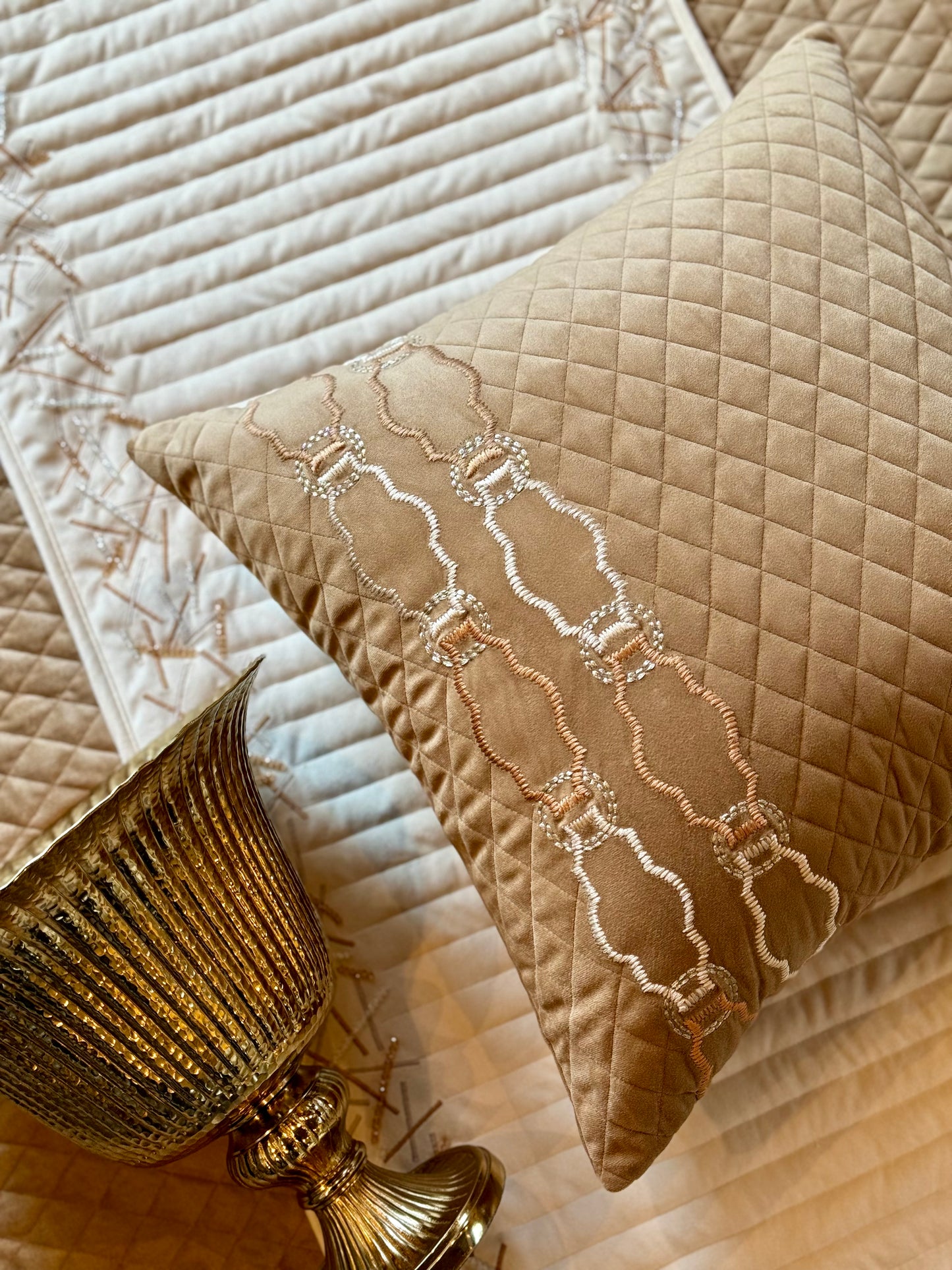 THE DULL GOLD BALI ACCENT CUSHION COVER