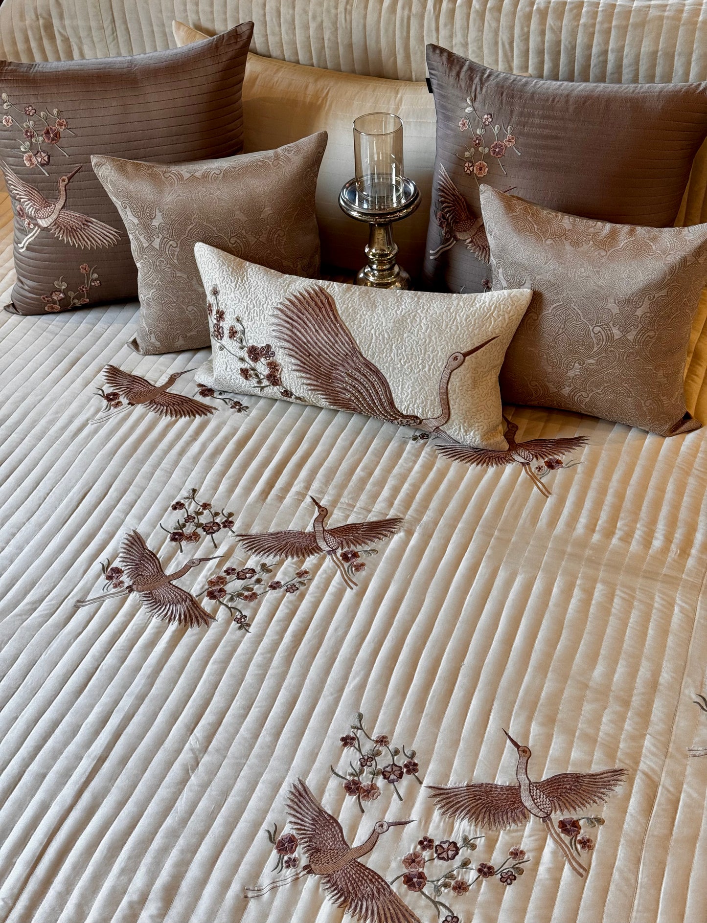 THE BUTTER CREAM FERN  BEDDING SET