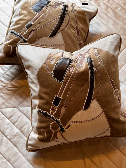 THE HORSE appliqué  CUSHION COVER