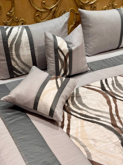 THE GREY SWIRL COTTON BEDDING SET