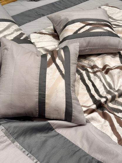 THE GREY SWIRL COTTON BEDDING SET