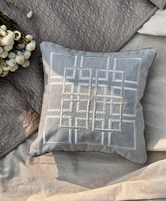 THE ICE GREY MATRIX CUSHION