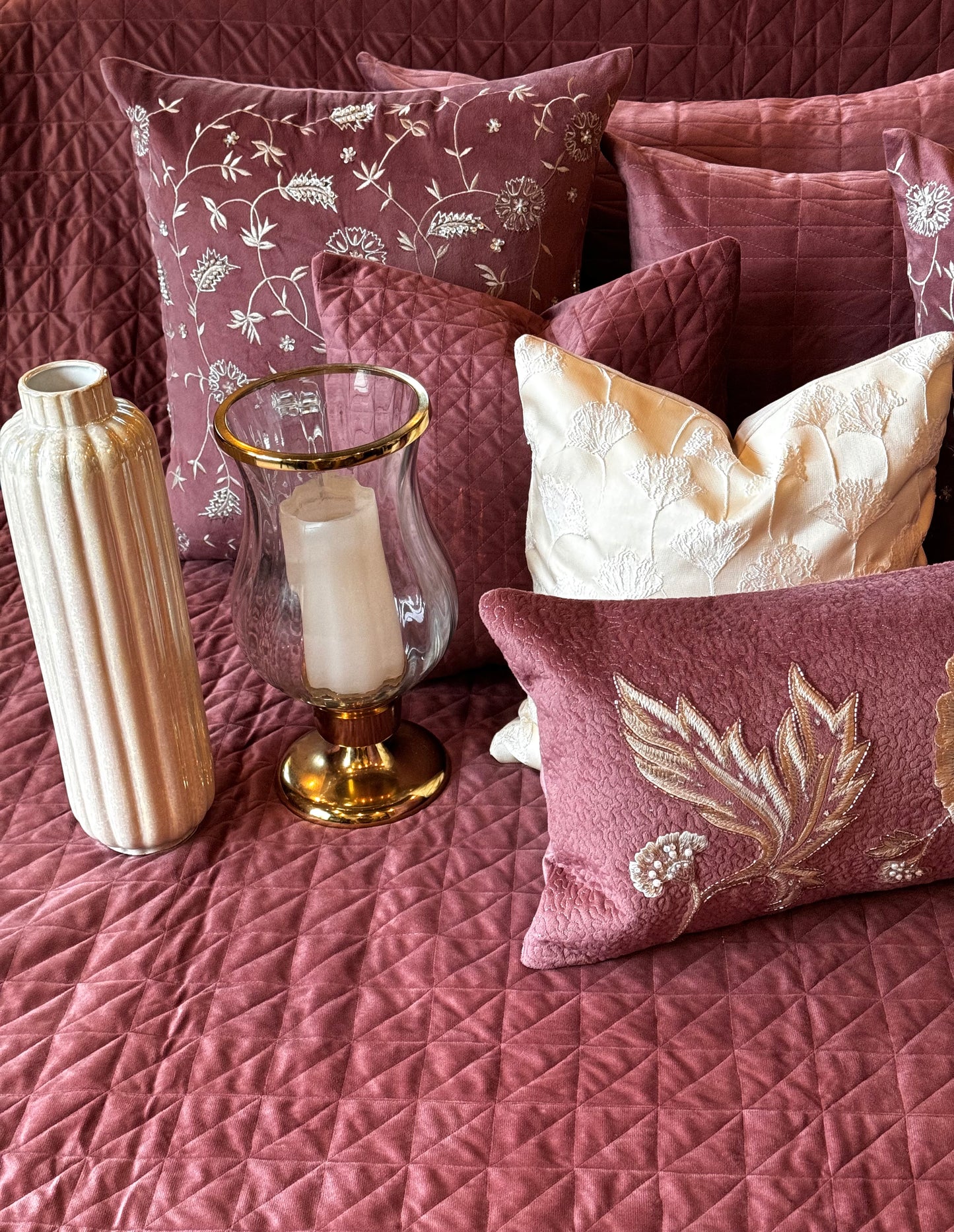 The Pink Iris Bedding Set