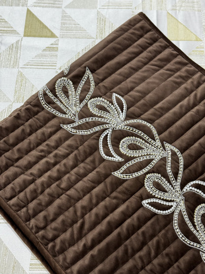 THE CHOCOLATE BROWN CRYSTAL BED RUNNER