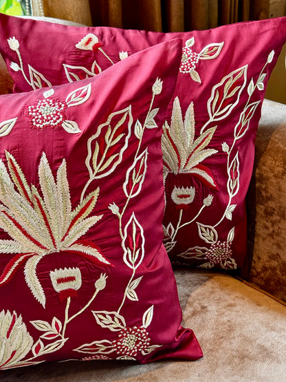 MAROON FIDA ACCENT CUSHION