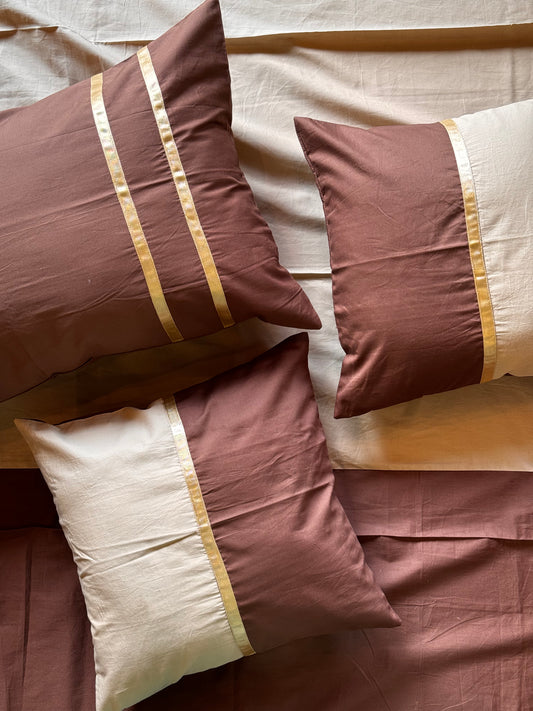 BROWN AND BEIGE BEDSHEET