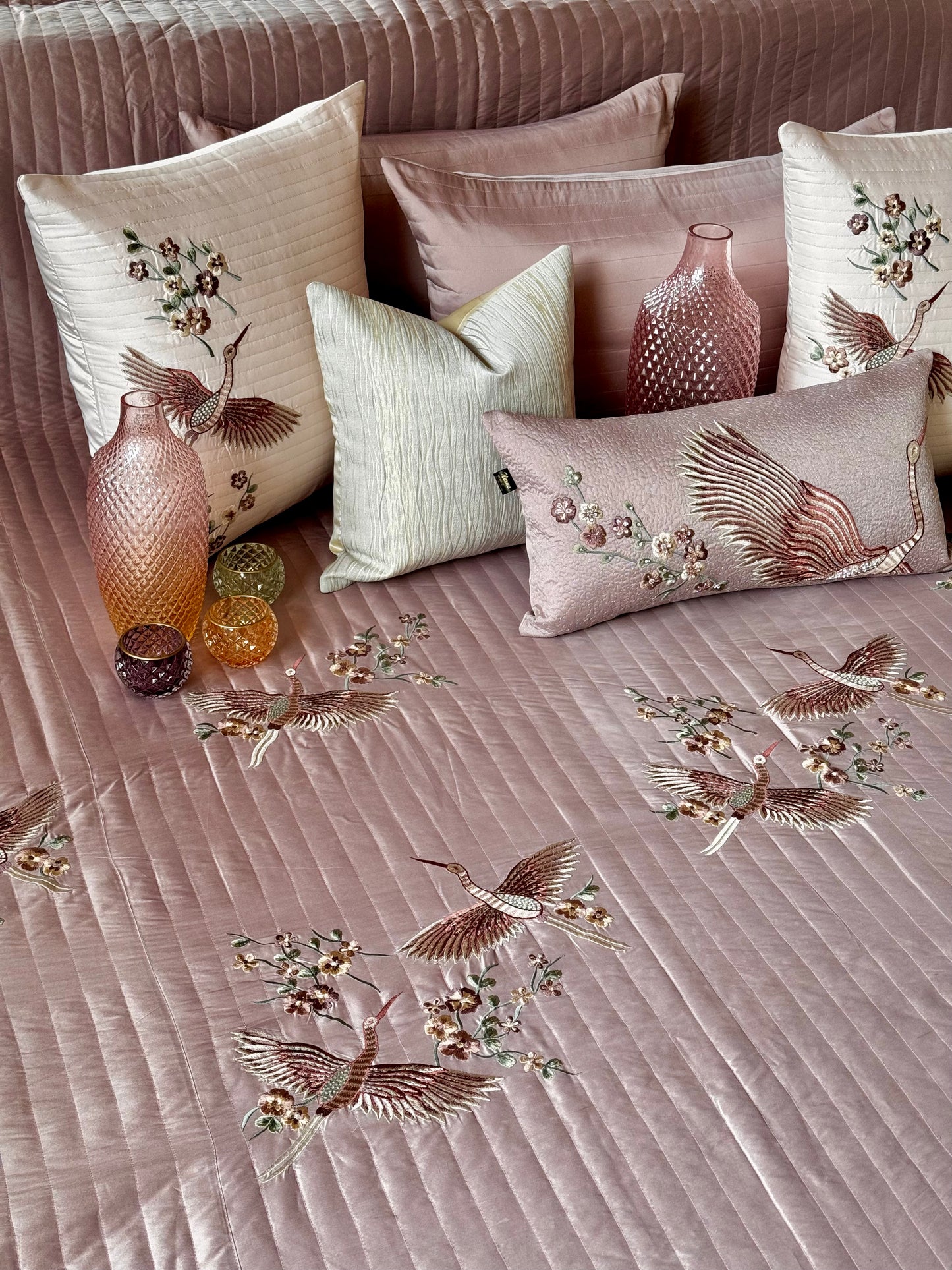 THE BLUSH FERN BIRD BEDDING SET