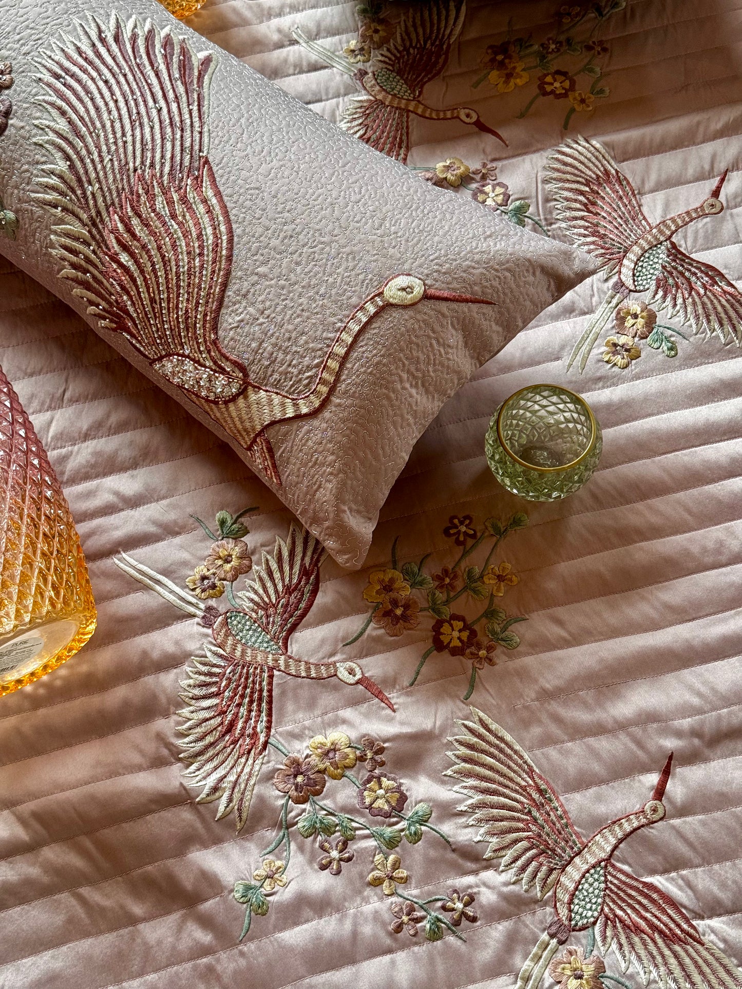 THE BLUSH FERN BIRD BEDDING SET