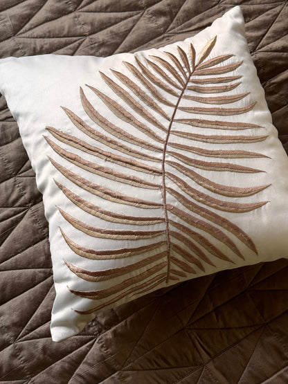 THE OFF-WHITE LEAF CUSHION COVER