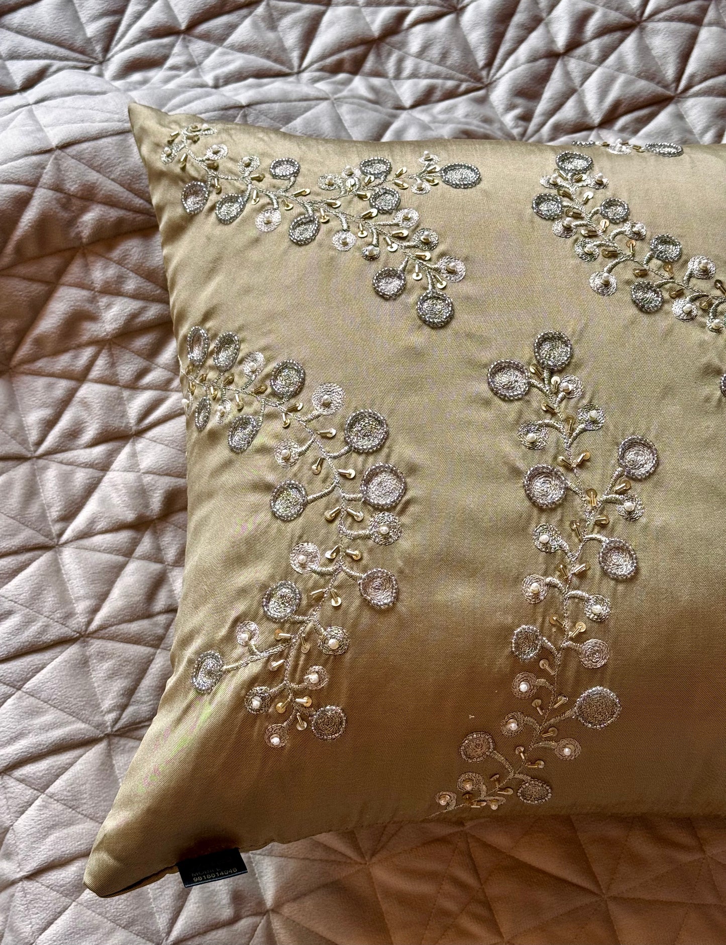 THE GOLD COSMOS ACCENT CUSHION (SET OF 2 COVERS)