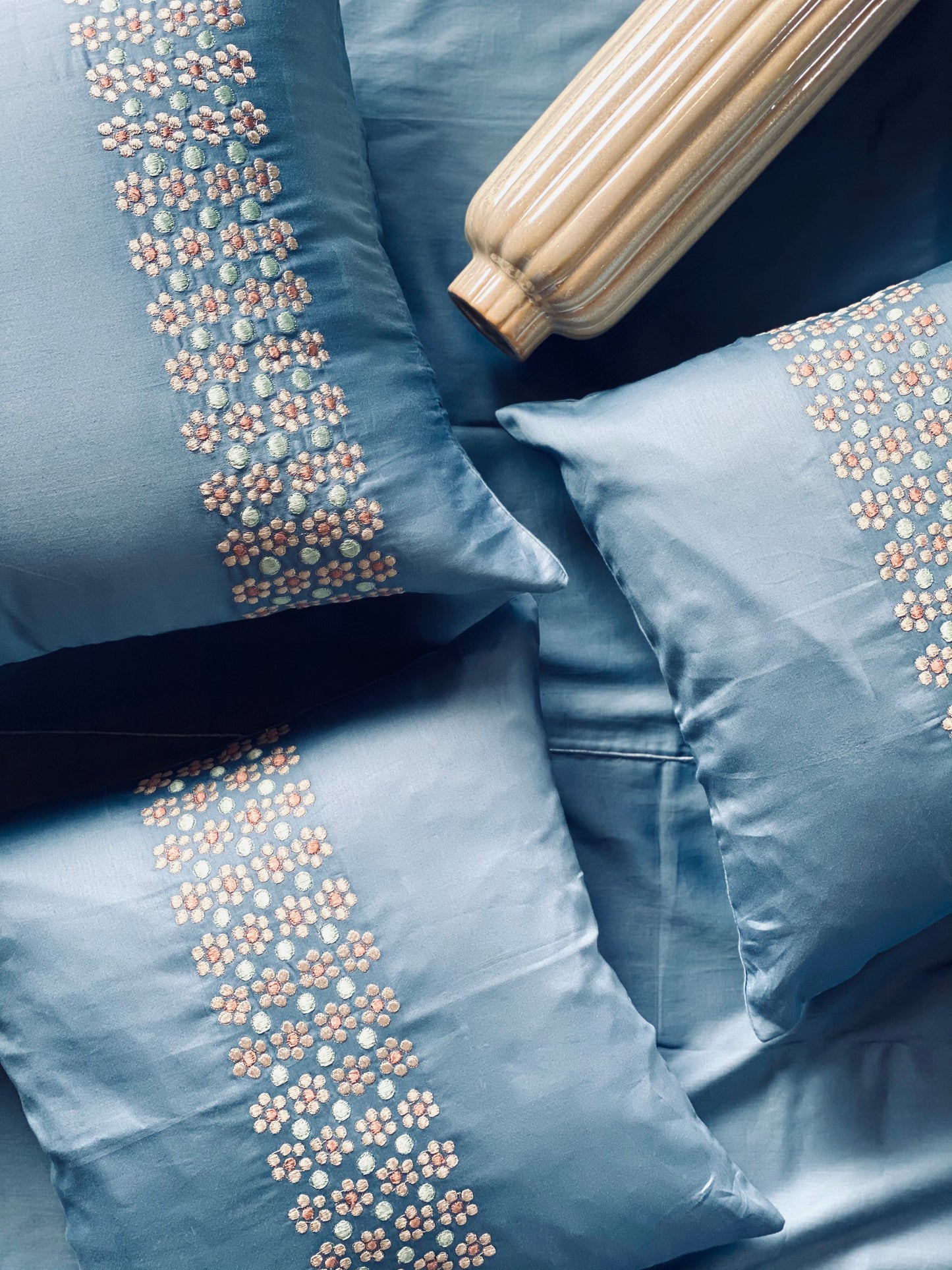 BLUE BUBBLE BEDSHEET SET