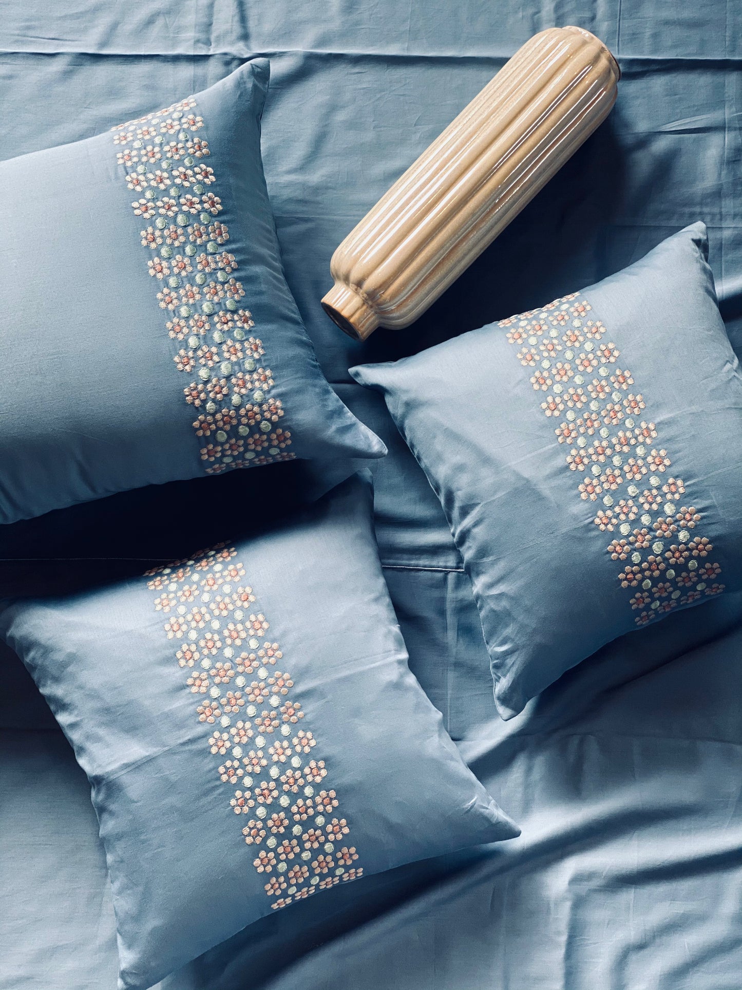 BLUE BUBBLE BEDSHEET SET