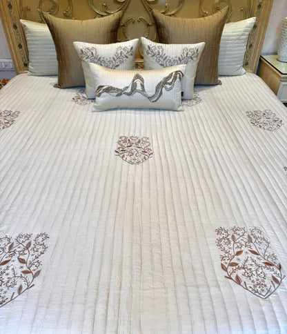 THE EMB. BEIGE ELLA BEDDING SET