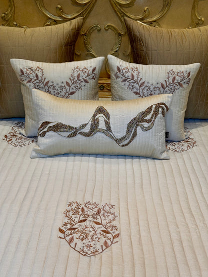 THE EMB. BEIGE ELLA BEDDING SET