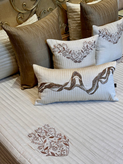 THE EMB. BEIGE ELLA BEDDING SET