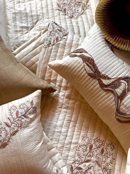 THE EMB. BEIGE ELLA BEDDING SET