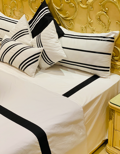 Black and White Stripe bedding set