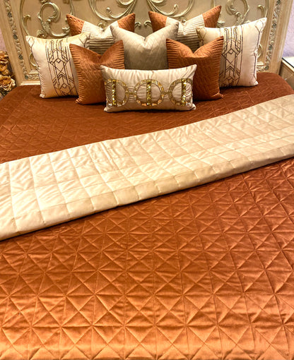 THE RUST MONARCHY SUEDE BEDDING SET