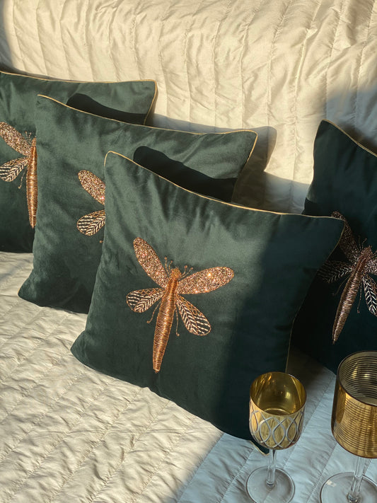 The Dragonfly Suede Cushion Covers