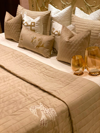 THE CAPPUCCINO SUEDE FALCON BEDDING SET