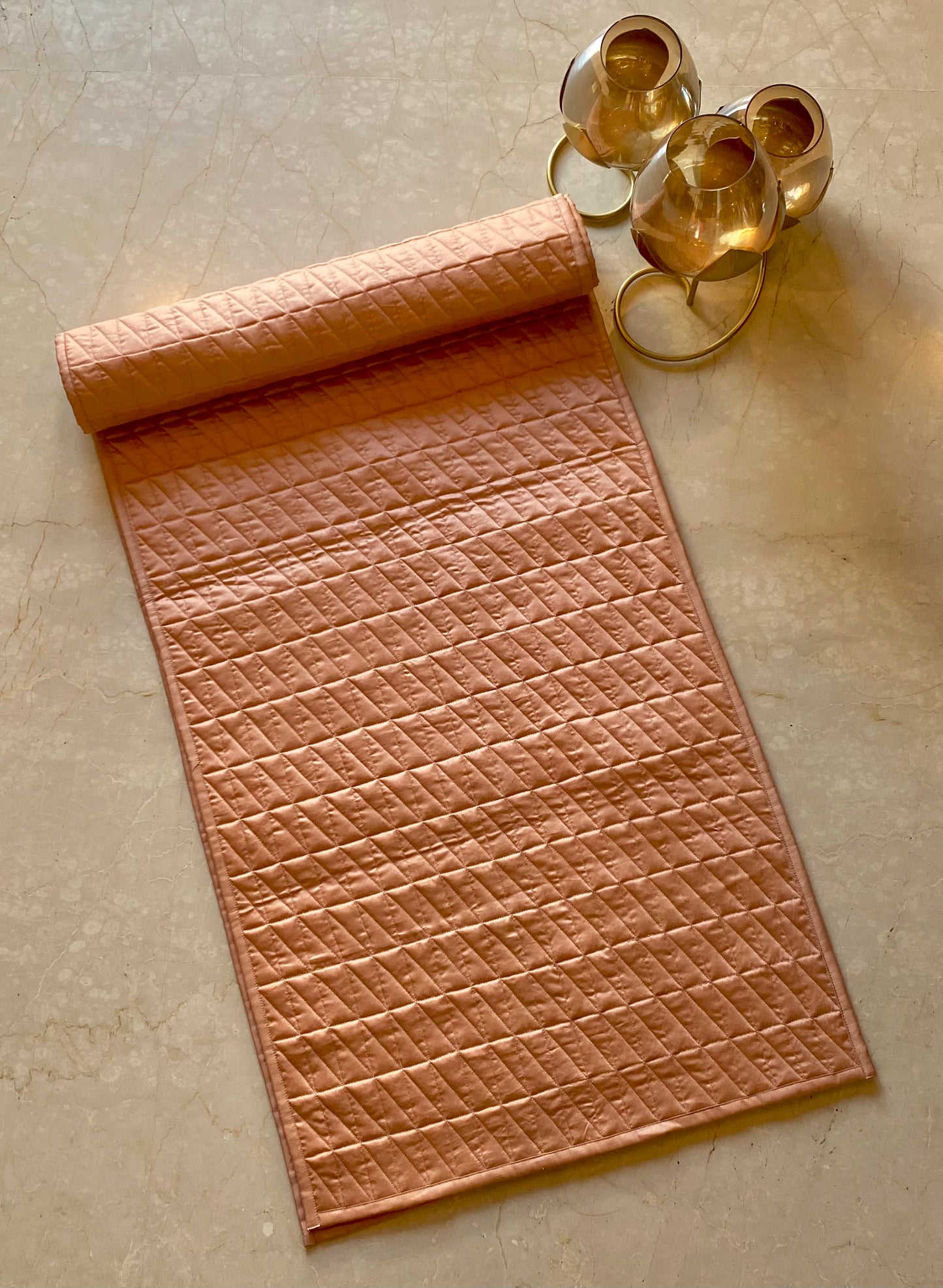 CORAL QUILTED BED RUNNER