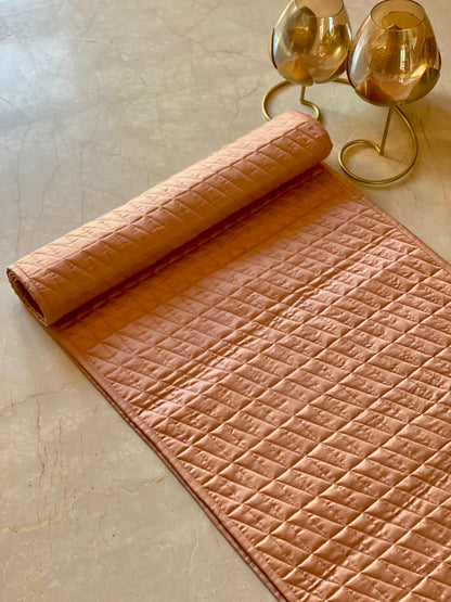 CORAL QUILTED BED RUNNER