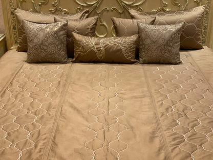 The Earthy Lotus Quilted Bedding Set