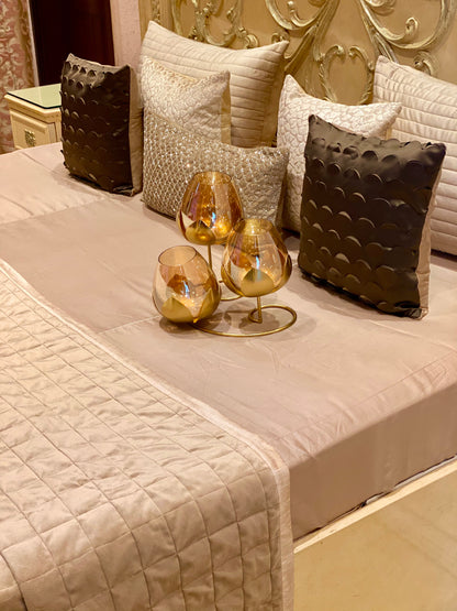 The Cappuccino Suede Quilt set