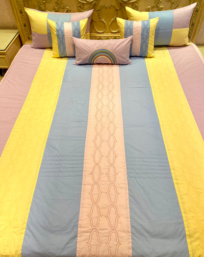 The Rainbow Quilted Bedding Set