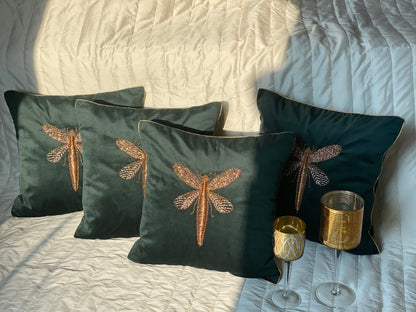 The Dragonfly Suede Cushion Covers