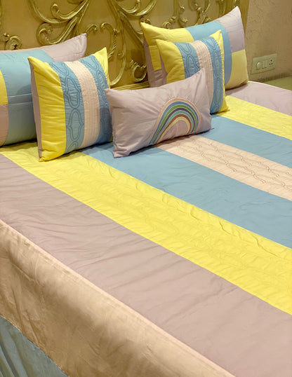 The Rainbow Quilted Bedding Set