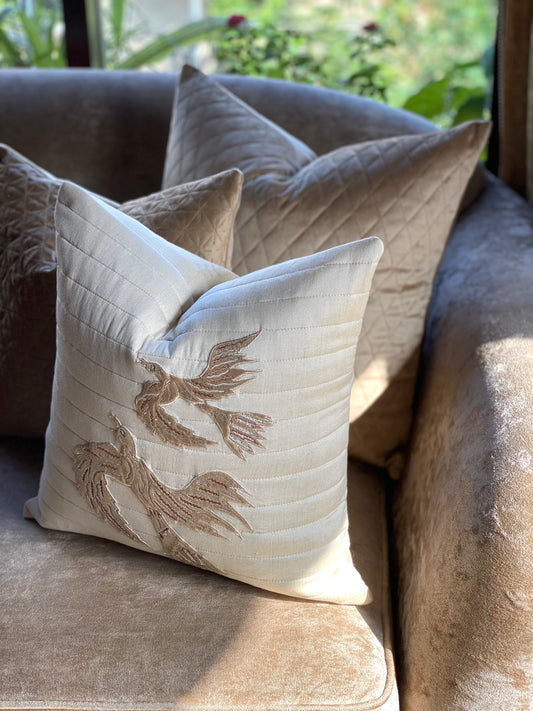 THE FALCON PATCHWORK CUSHION COVER