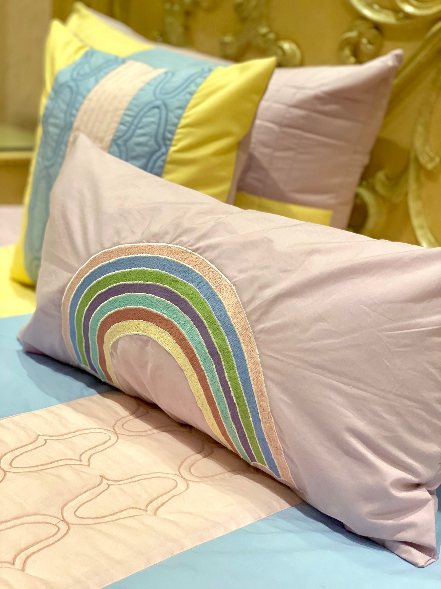 The Rainbow Quilted Bedding Set