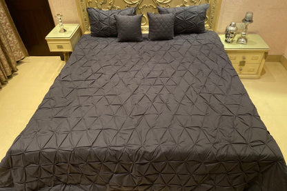 Pintucks Pure Cotton Quilted Bedding Set