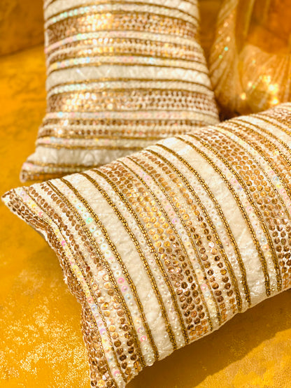 Gold Dynasty Velvet Throw pillow