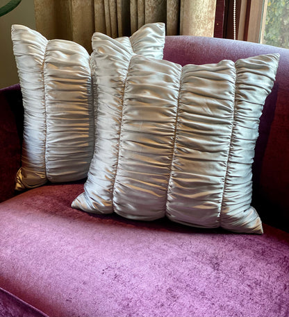 The silver pleat cushion covers